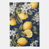 Linge De Cuisine Cuisine méditerranéenne Lémons et fleurs (Vertical)