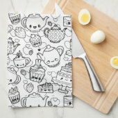 Linge De Cuisine Cuisine Motif (Quart Plié)