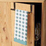Linge De Cuisine Cuisine Motif De Starburst Turquoise Du Milieu Du<br><div class="desc">Élégez votre cuisine avec cette serviette de cuisine moderne du milieu du siècle. Ce design est composé d'un motif étoilé turquoise sur un arrière - plan blanc immaculé,  encadré de bleu turquoise.</div>