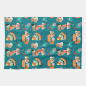 Linge De Cuisine Cuisine Motif turquoise Tribal Fox (Horizontal)