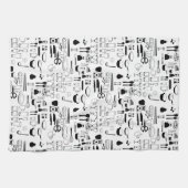 Linge De Cuisine Cuisine Noir Blanc (Horizontal)