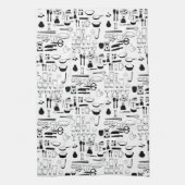 Linge De Cuisine Cuisine Noir Blanc (Vertical)