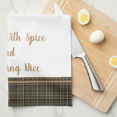 Linge De Cuisine Cuisine Serviette-Bénie avec l'épice et tout (Quart Plié)