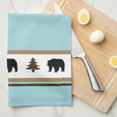 Linge De Cuisine Cuisine Serviette-Yellowstone Lodge 3 Ours et arbr (Quart Plié)