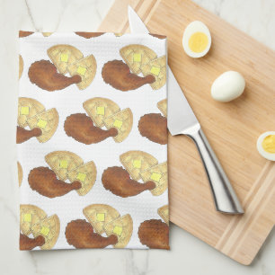 Linge De Cuisine Cuisine soule classique Poulet frit et gaufres Din
