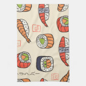 Linge De Cuisine Cuisine sushi, design motif sans soudure. (Vertical)
