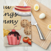 Linge De Cuisine Cuisine Toutes Les Choses Yummy (Quart Plié)