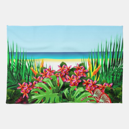 Linge De Cuisine Cuisine tropicale colorée (Horizontal)