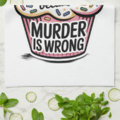 Linge De Cuisine Cuisiner Parce que le Meurtre est Mal (Plié)