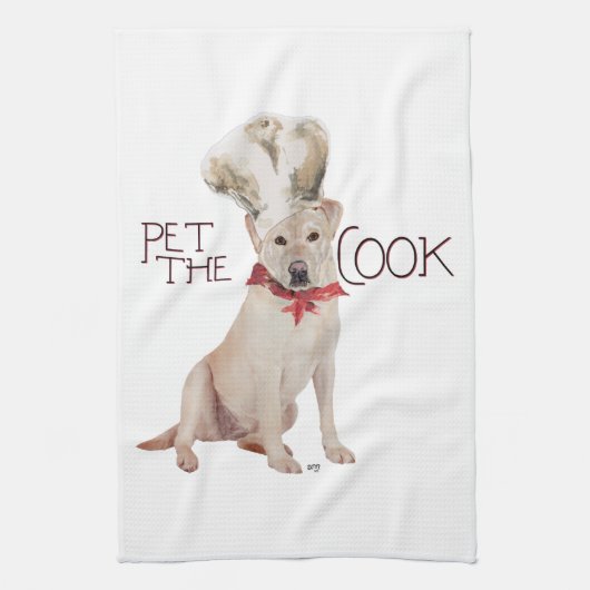 Linge De Cuisine Cuisinier Labrador Retriever Jaune (Vertical)