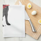 Linge De Cuisine Cuisinier Labrador Retriever Noir (Quart Plié)