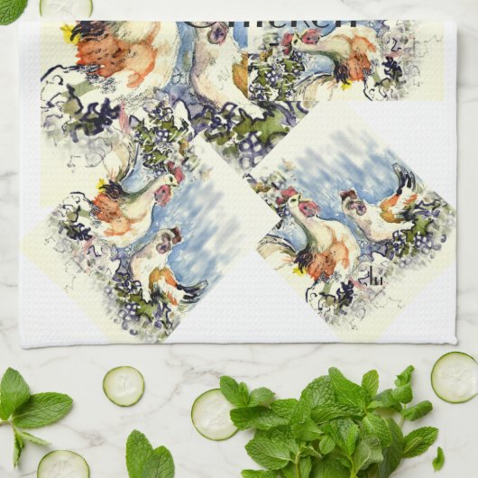 Linge De Cuisine Cuisson avec le poulet (Plié)