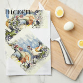 Linge De Cuisine Cuisson avec le poulet (Quart Plié)