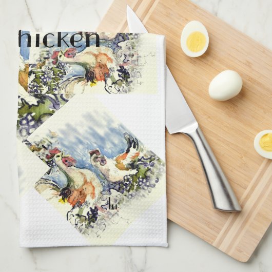 Linge De Cuisine Cuisson avec le poulet (Quart Plié)