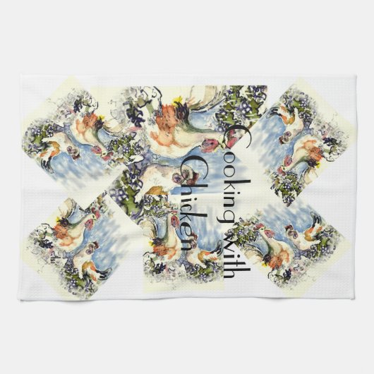 Linge De Cuisine Cuisson avec le poulet (Horizontal)