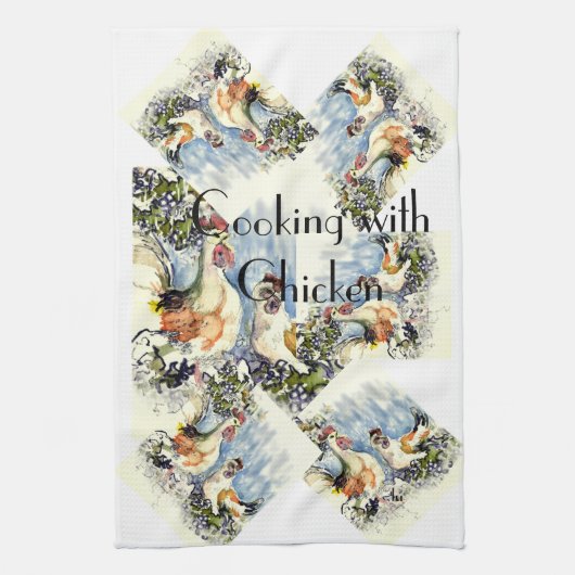 Linge De Cuisine Cuisson avec le poulet (Vertical)