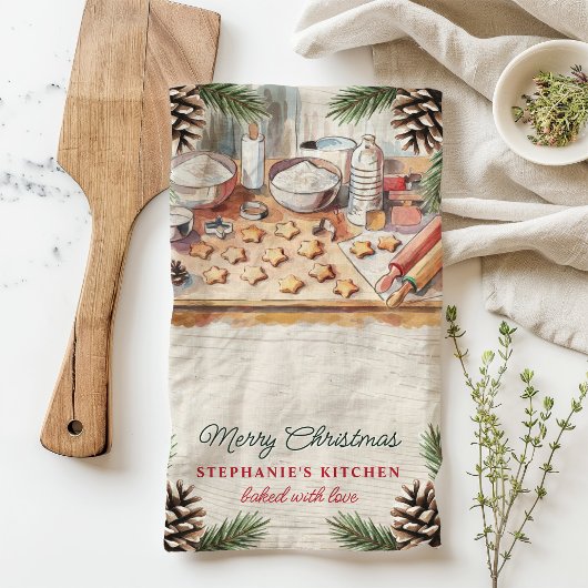 Linge De Cuisine Cuisson de Noël Pinecone personnalisée