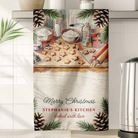 Linge De Cuisine Cuisson de Noël Pinecone personnalisée