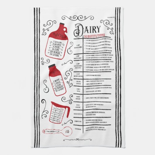 Linge De Cuisine Cuisson de substitut au lait rouge (Vertical)