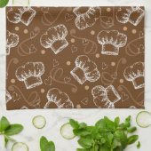 Linge De Cuisine Cuisson du motif avec le casquette de chef (Plié)