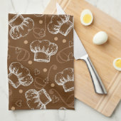 Linge De Cuisine Cuisson du motif avec le casquette de chef (Quart Plié)