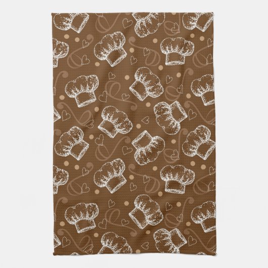 Linge De Cuisine Cuisson du motif avec le casquette de chef (Vertical)