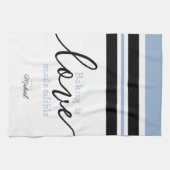 Linge De Cuisine Cuisson personnalisée est Love Made Facile Script (Horizontal)