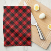 Linge De Cuisine Cunningham Tartan rouge noir (Quart Plié)