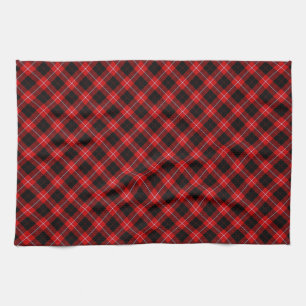 Linge De Cuisine Cunningham Tartan rouge noir