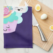 Linge De Cuisine Cupcake mignonne et crème glacée joyeuse (Quart Plié)