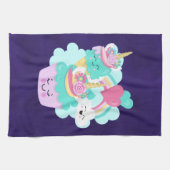 Linge De Cuisine Cupcake mignonne et crème glacée joyeuse (Horizontal)