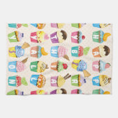 Linge De Cuisine Cupcakes Happy Birthday Ajouter Votre Nom Cute Goo (Horizontal)