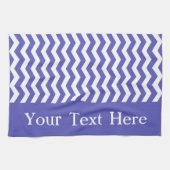 Linge De Cuisine Curacao Blue Wave Chevron personnalisable (Horizontal)