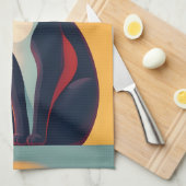 Linge De Cuisine Curieux chat (Quart Plié)