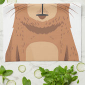 Linge De Cuisine Curieux portrait Capybara (Plié)