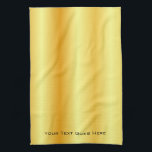 Linge De Cuisine Custom Elegant Faux Gold Ajouter Votre Modèle De T<br><div class="desc">Custom Elegant Faux Gold Ajoutez Votre Texte Modèle Classique Serviette De Cuisine.</div>