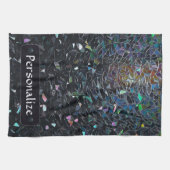 Linge De Cuisine Custom Iridescent Abstract Stained Glass Pattern (Horizontal)