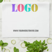 Linge De Cuisine Custom Logo Text Business Kitchen Towel Template (Plié)