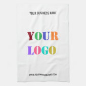 Linge De Cuisine Custom Logo Text Business Kitchen Towel Template (Vertical)