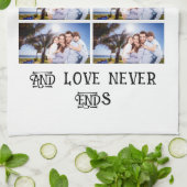 Linge De Cuisine Custom Modern Family Love 10 Photo Collage (Plié)