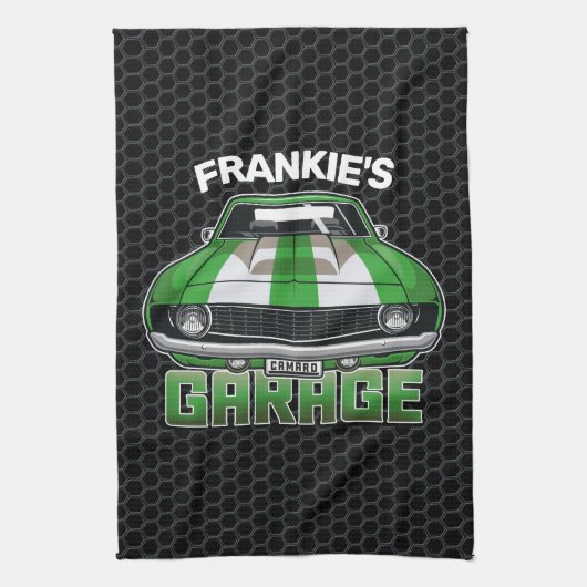 Linge De Cuisine Custom NAME Classic American Muscle Garage (Vertical)