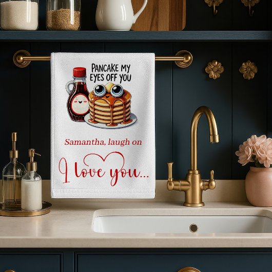Linge De Cuisine Custom Name Funny Food Towel Romantic Valentine