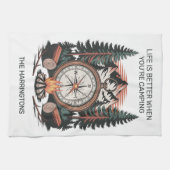 Linge De Cuisine Custom Name & Text Camping (Horizontal)