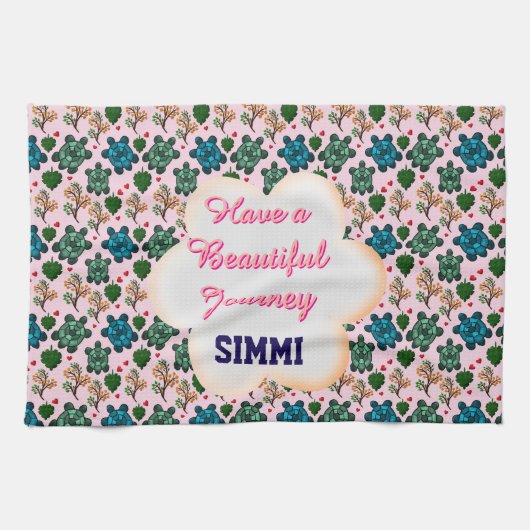 Linge De Cuisine Custom turtle pattern  (Horizontal)