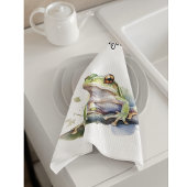 Linge De Cuisine Cute Aquarelle Arbre Frog, personnalisé