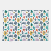 Linge De Cuisine Cute Aquarelle Océan Animaux Motif (Horizontal)