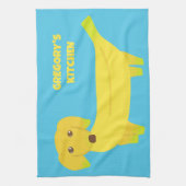 Linge De Cuisine Cute Banana Dog Personnalisé (Vertical)