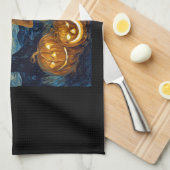 Linge De Cuisine Cute Basset Hound Dog Halloween Jack O Lantern Pum (Quart Plié)