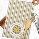 Linge De Cuisine Cute biscuit à base de chocolat rayé blanc<br><div class="desc">Ce design comprend une cuisine rayures mignonette blanc,  simple biscuit à puce chocolat,  brun motif rayé vintage,  boulangerie pâtisserie dessert,  amusante boutique personnaliser personnalisée,  boulangerie gastronomique de campagne simpliste,  une élégante cuisine à la maison,  avec une citation mondialement célèbre disant,  minimaliste minimaliste design simple,  laura lacina</div>