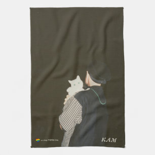 Linge De Cuisine Cute Black arrière - plan Photo Chat Chien